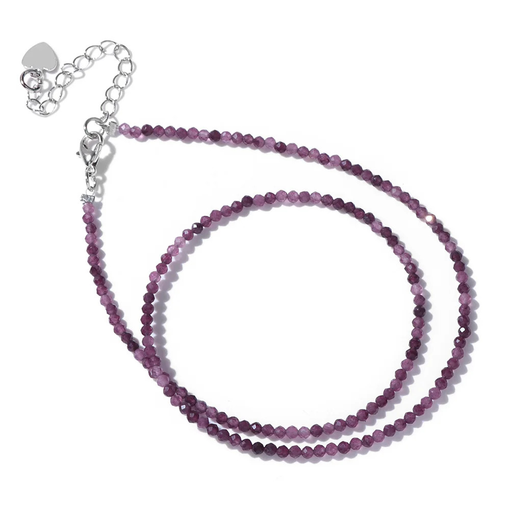 2mm Natural Crystal Beads Necklace Tiger Eye Stone Black Spinel Mix Quartzs Choker Clavicle Chains For Women Men Jewelry 251205