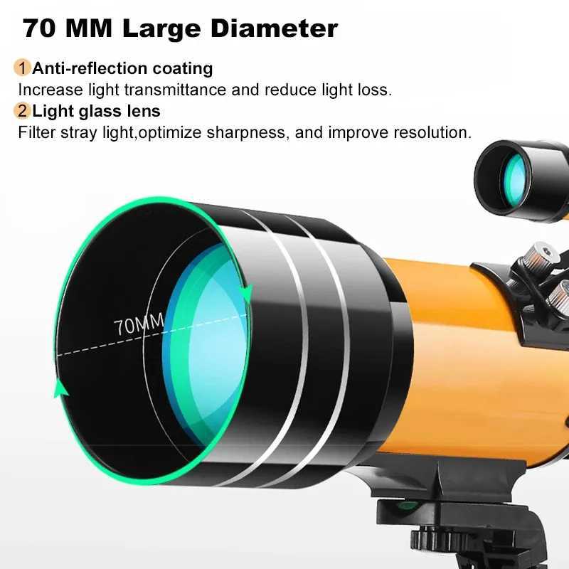 Professional Astronical Telescope F30070 Monocar 150 Times Zo HD Night Vision View Moon Star AZM70300 Stargazing C251208