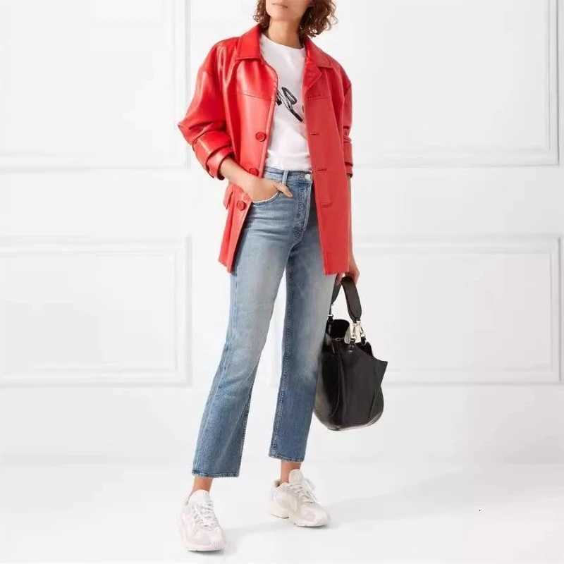 MO Light Blue Fringed Jeans Womens High Waisted Straight Leg Slimming Cropped Jeans Denim European and AmericanT251208