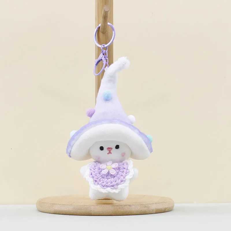 Cute Mushroom Elf Plush Keychain Charm Kawaii Soft Stuffed Animal Doll Pendant for Bag Backpack Luggage Car Key Women Girls GiftXJ251208 - view 3