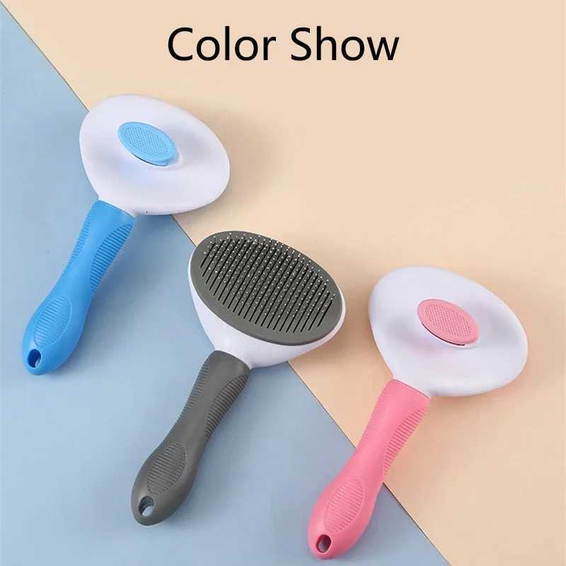Dog Brush Cat Comb Animal Grooming Tools Dogs Accessories Cat Supplies Stainless Steel Beauty Massage Comb M251208 - view 6