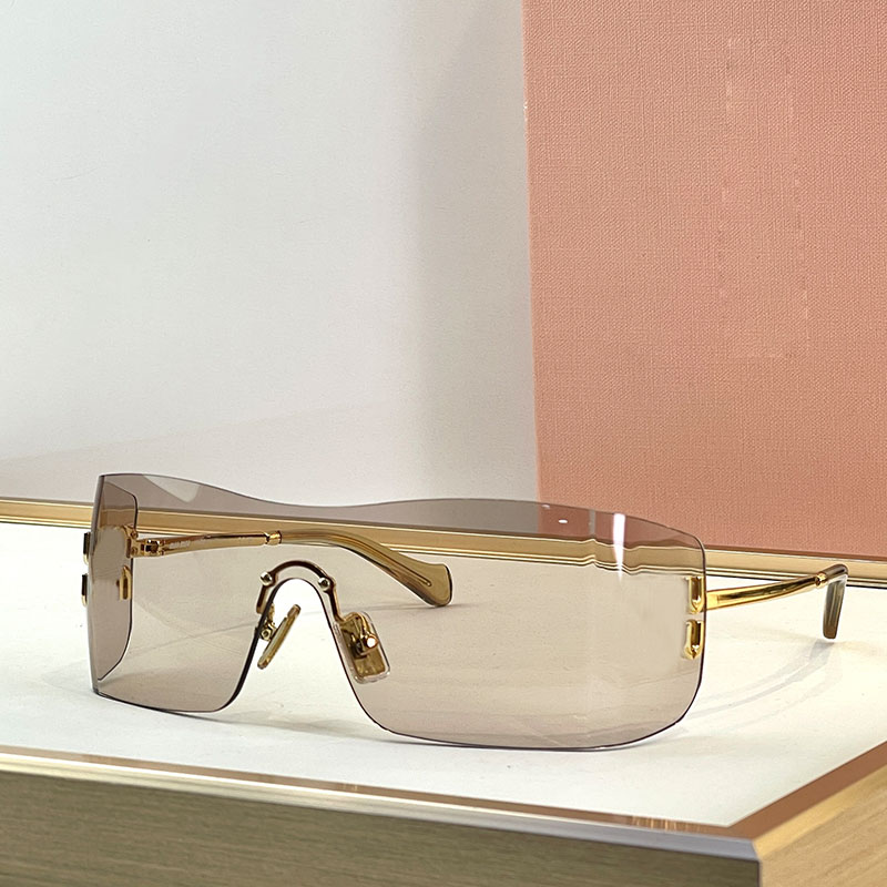 Ladie luxurious sunglasses designed fashion designers exquisite fashionable metal glasses with ultra light frame and borderless curved lenses fashionable MU53