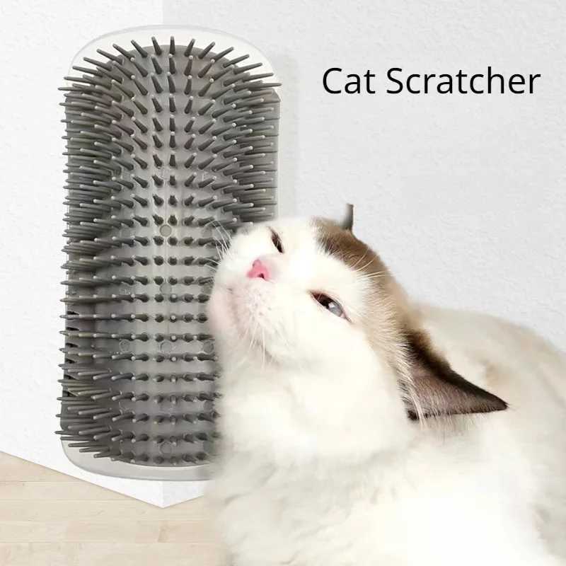 Cat Corner Brush Comb Massager for Cat Arch Plastic Scratcher Remove Hair Comb Grooming with Catnip Cat Self Cleaning Cat Supply M251208 - view 3