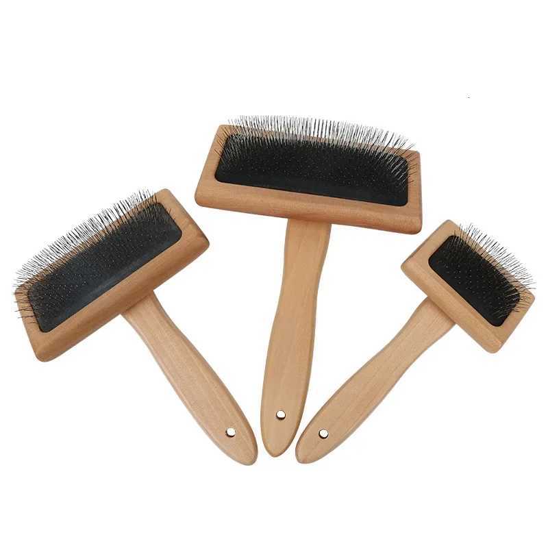 Dog Comb Wood Needle Comb Cat Comb Pet Comb Solid Wood Beauty Needle Comb Dog Cat Knot Off Float Comb Air Cushion Comb M251208 - view 3