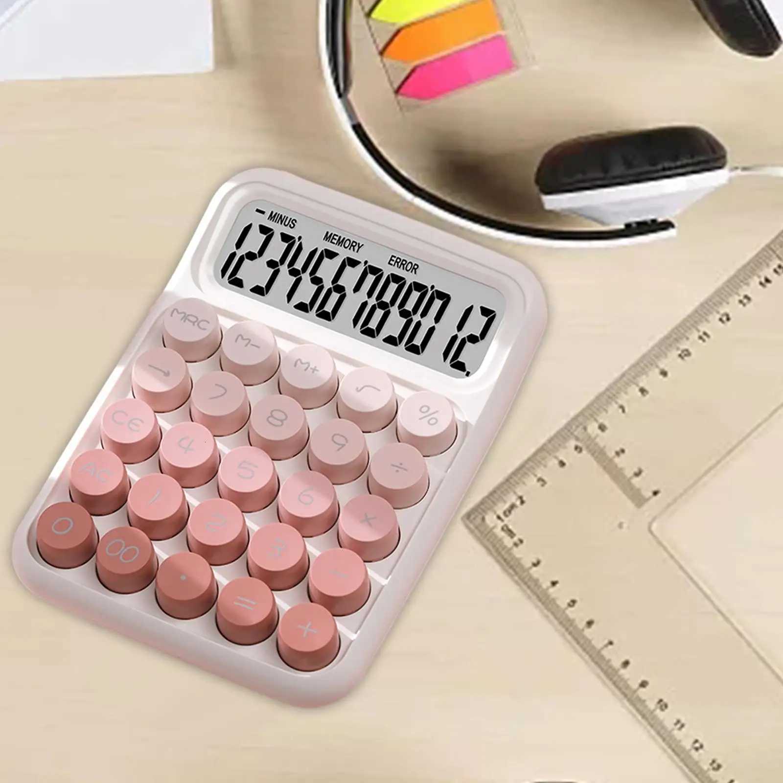 Mechanical Switch Calcator Portable Battery Powered LCD Display for He Business Use Versatile Professional Lightweight H251208