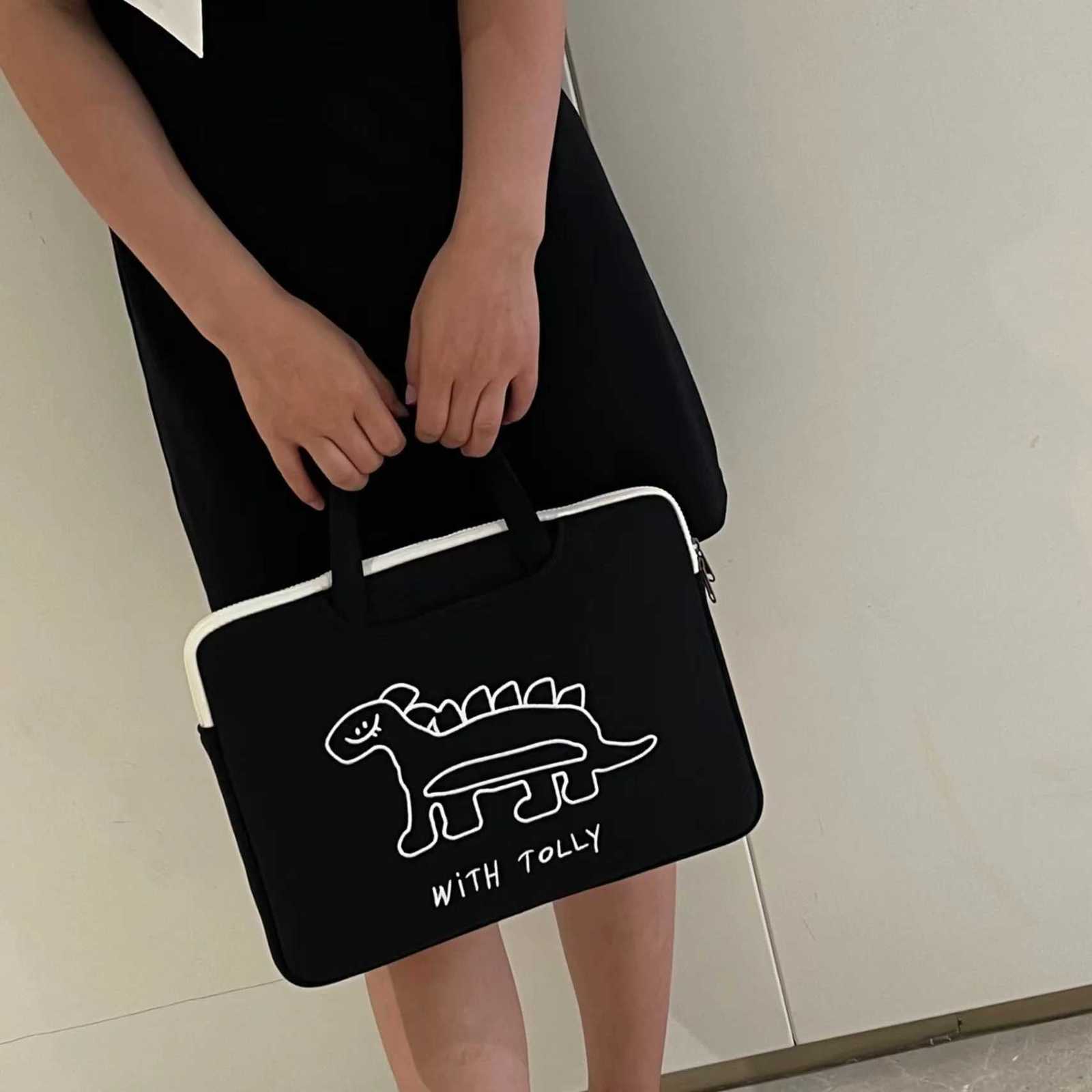 Korea Cartoon Laptop Handbag133/136/14/15/156/16Inch Notebook Accessories For Macbook Lenovo Huawei Xiaomi Samsung Case BagT251208