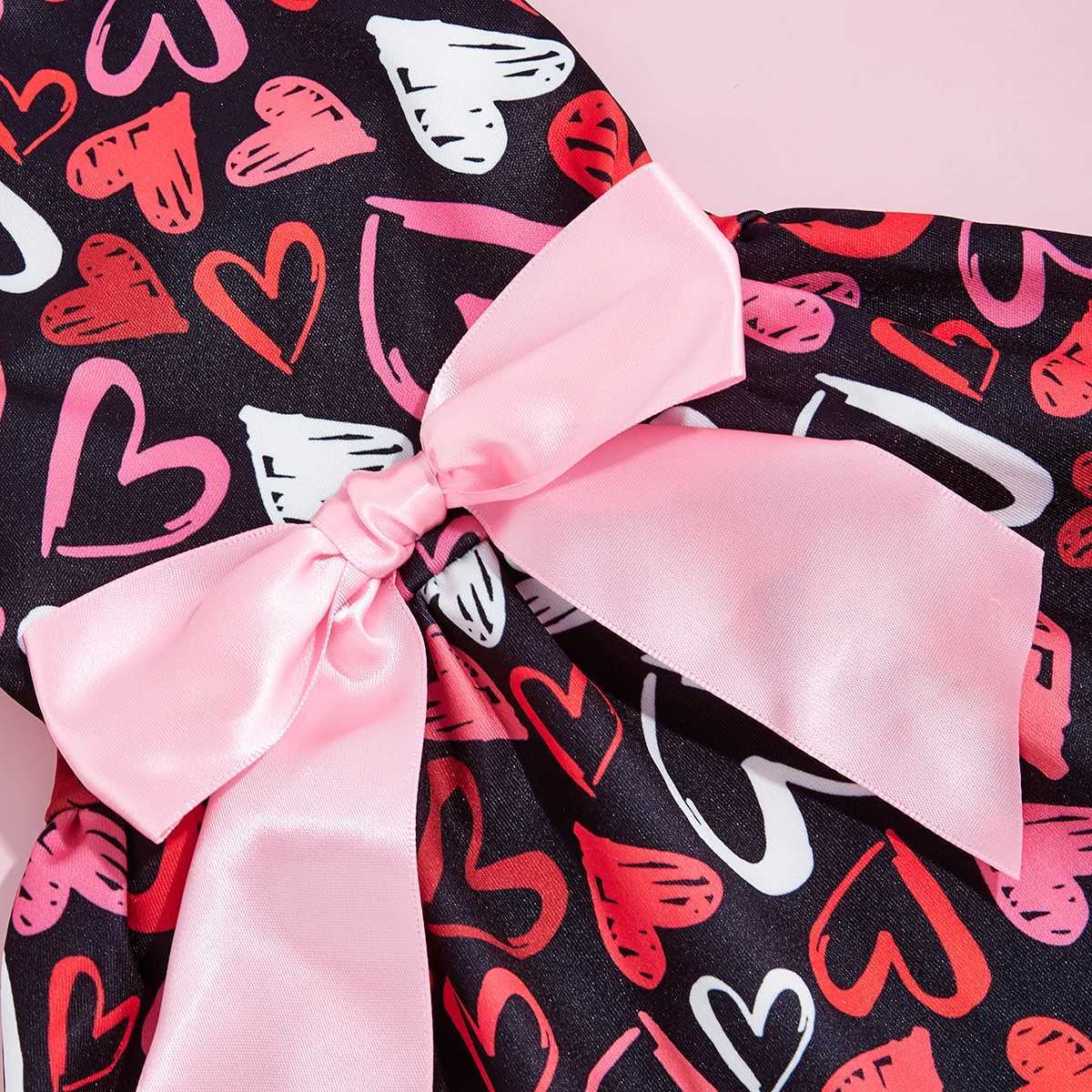 Dog Hearted Print Dress Spring Dog Clothes for Small Dogs Girl Valentines Puppy Princess Tutu Cute Dog Tulle Dresses Pet Party C M251208