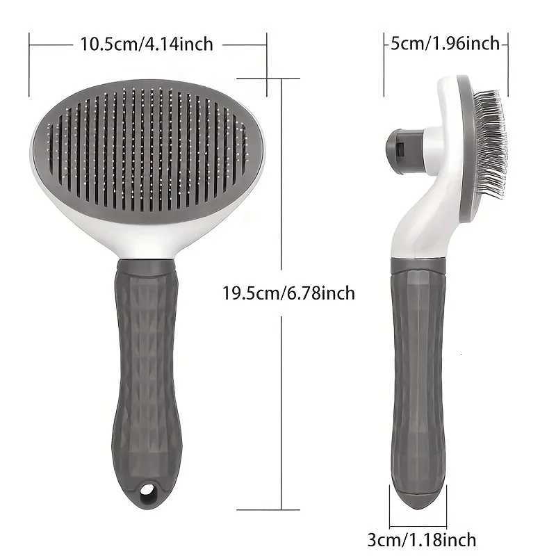 One-Click Pet Hair Removal Comb for Effortless Grooming of Dogs and Cats - Float Hair Removal Slicker Brush with Automatic Funct M251208 - view 5