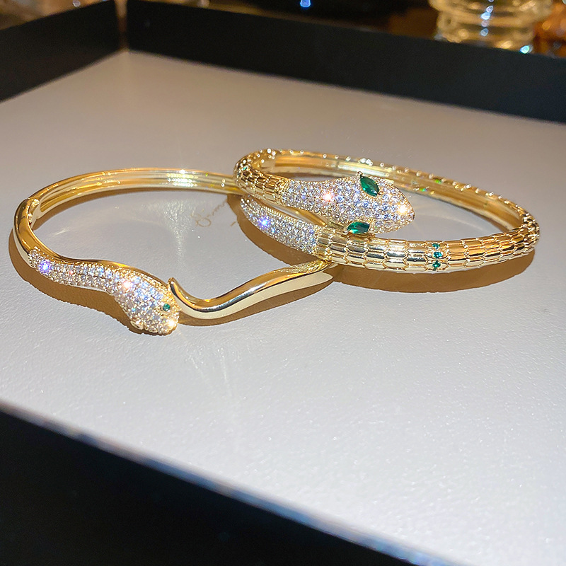 Real Gold Plated Zircon Fashionable European and American Design Sense Bracelet Personality Light Luxury Creative Style Jewelry Wholesale - view 6