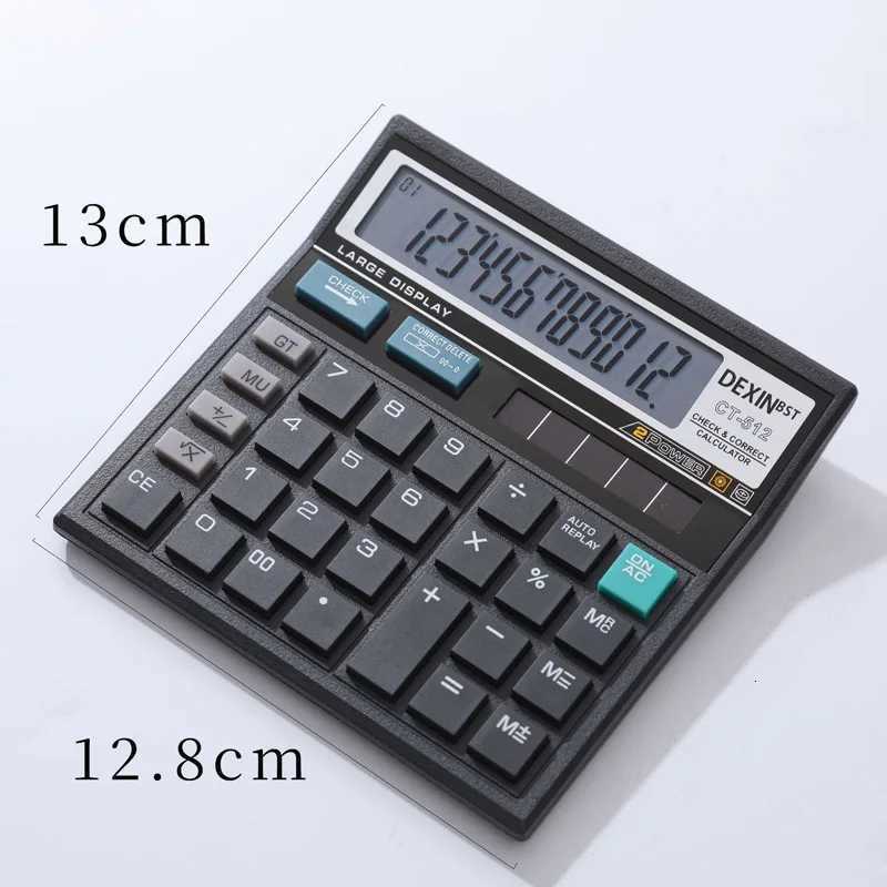 Business Off Calcator Desktop Calcator 12-Digit Solar Battery Dual Power Large Display Off Desktop Calcator CT-512 H251208