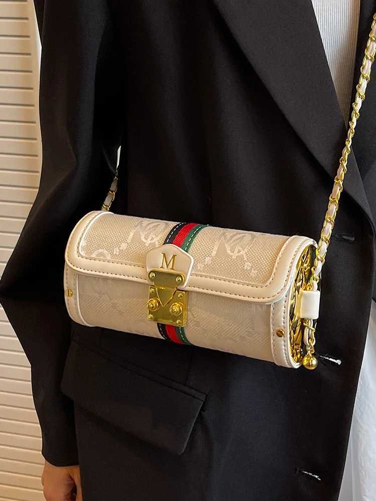 High-end designer all-mah chain bag wens bag 2025 new fi niche texture fi e-shoder messenger bag cylinder bag Y251208