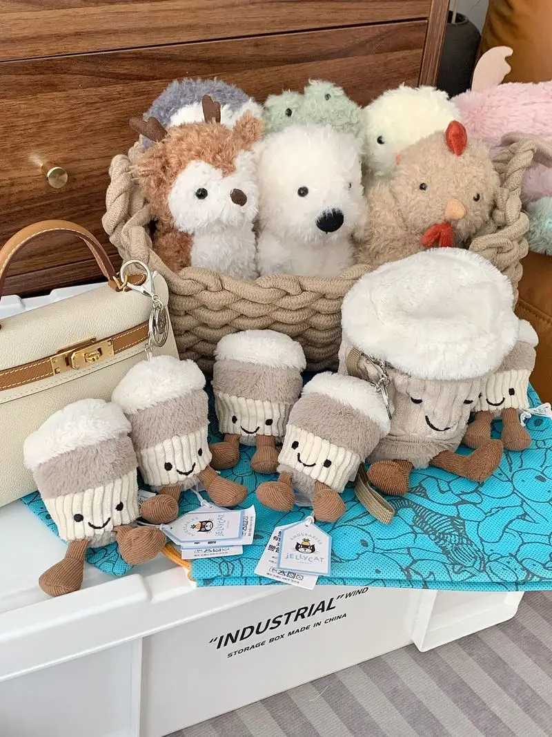 Adorable Plush Toy Keychain Coffee Cup Hanging Doll Cute Companion Bag Doll Soft Stuffed Animal Keychains For All AgesXJ251208 - view 6