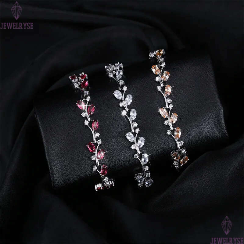 luxury fashion bracelets designer for woman jewelry charm bracelet silver white green ruby sapphire AAA cubic zirconia brass womens valentines day gif