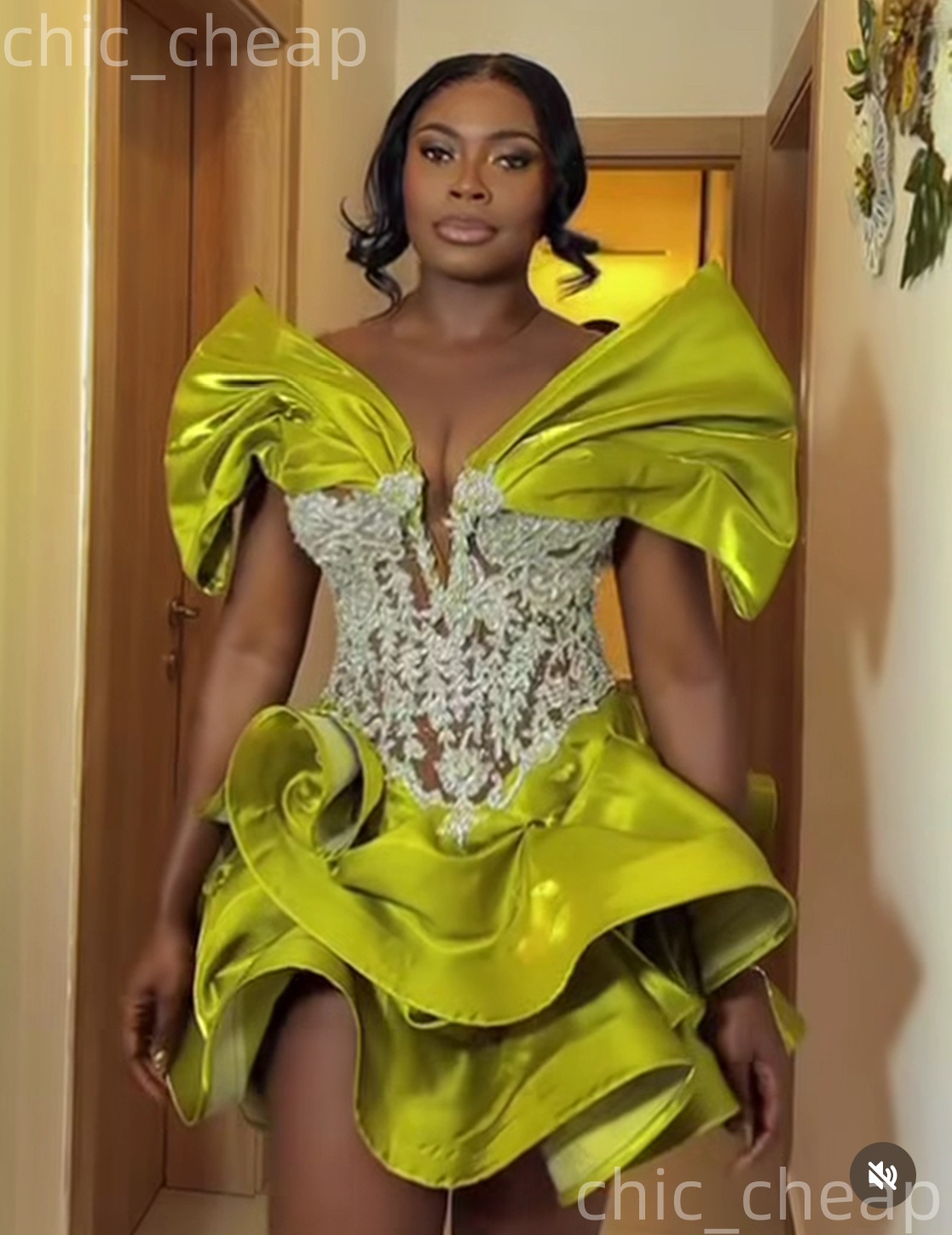 2026 Yellow Green A-line Cocktail Dress Lace Beaded Satin Tiers Short Mini Graduation Homecoming Dresses For Special Occasions Sweetheart Gowns ZJ057