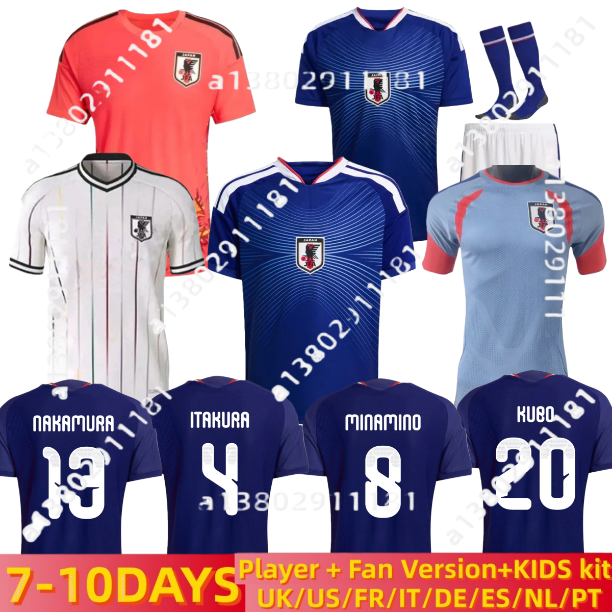 2026 2027 Japan Soccer Jersey World Football Shirt Cup Home away third National team camiseta de futbol ISAGI ATOM TSUBASA MINAMINO ASANO DOAN Men kit kids Equipment