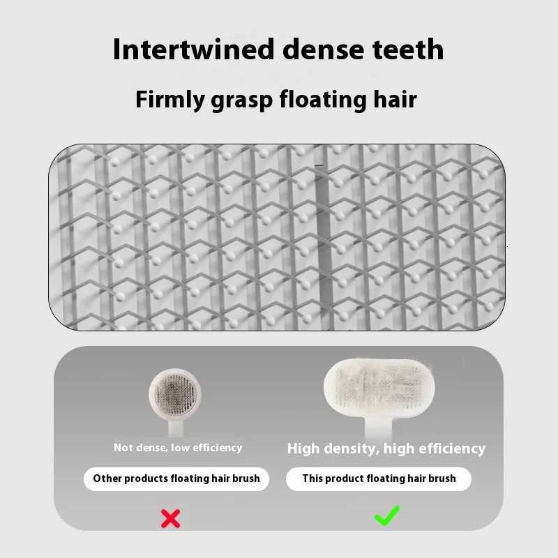 Professional Stainless Steel Pet Grooming Brush 2 in 1 Deshedding and Massage Tool for Cats and Dogs with Comfort Grip M251208 - view 5