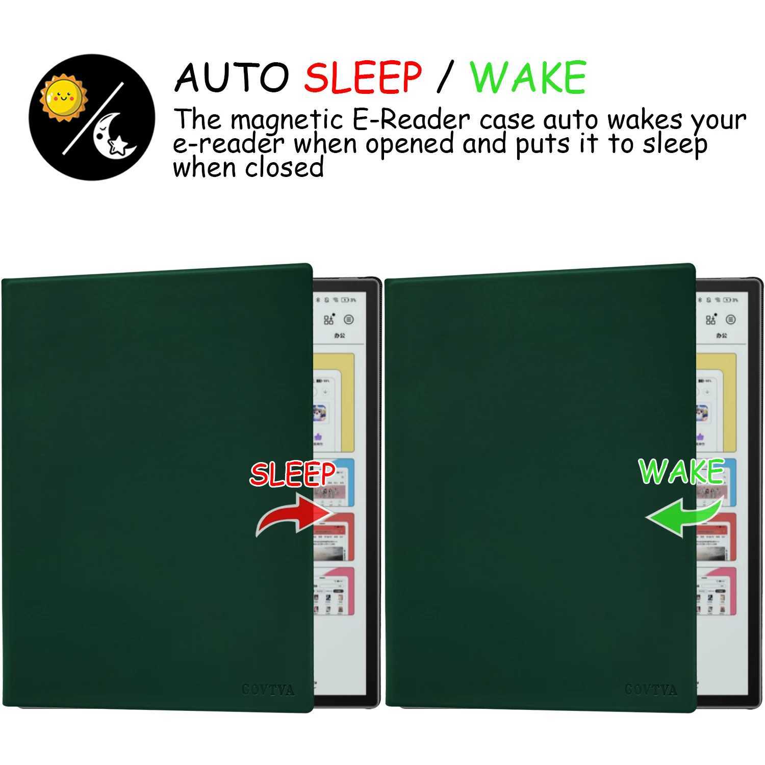 Magnetic Case for Boox Tab X C 133 tra-Thin Lightweight Leather Cover with Magnetic Pen Buckle Auto Sleep/Wake C251208