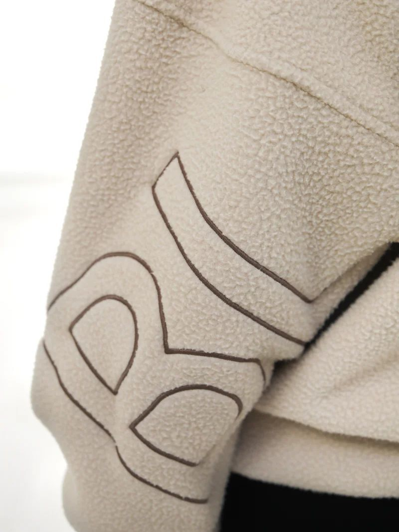 Designer Women's Fleece Hoodies Embroidery Letter Pullover Loose Fit Lamb Velvet Coat Elegant Fashionable Casual Trendy Streetwear Long Sleeve To