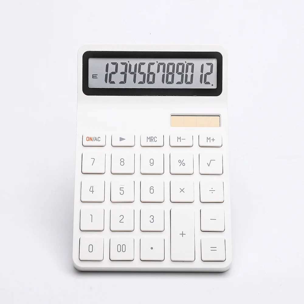 12-Digit Solar Calcator with Dual Power Supply Electronic Financial Accounting Tools for He Off School H251208