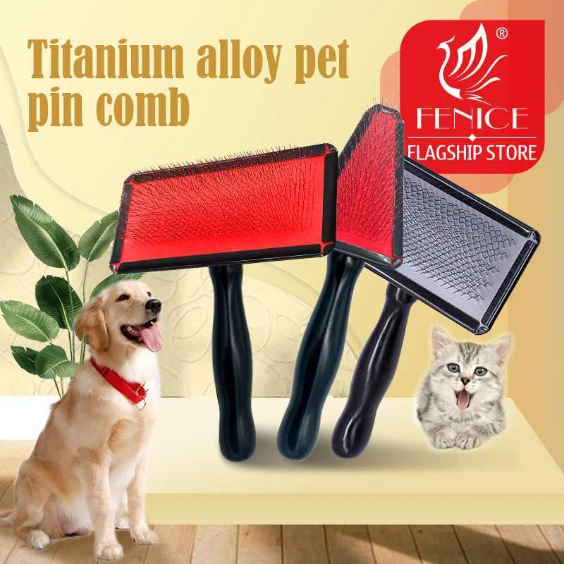 Pet Grooming Comb Shedding Hair Remove Needle Brush Slicker Massage Tool Dog Cat Horse Supplies Pet Supplies Accessories M/L M251208 - view 1