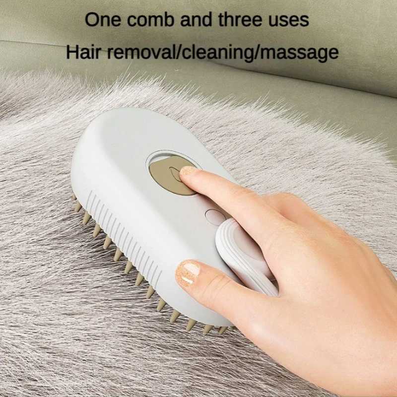 Steamy Dog Brush Electric Spray Cat Hair Brush 3 in1 Dog Steamer Brush for Massage Pet Grooming Removing Tangled and Loose Hair M251208 - view 4