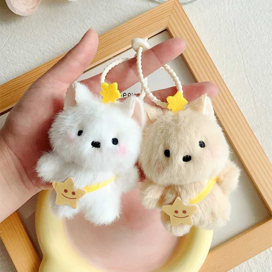 Cute Puppy Plush Pendant Creative Backpack Dog Couple Keychain Doll Soft Stuffed Doll School Bag Accessories Birthday GiftXJ251208