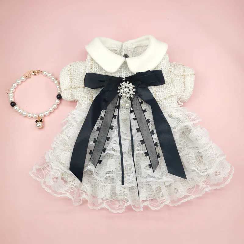 Pet Dog Dress Sweet Dog Princess Skirt Small Dog Cat Fashion Lace Shirt Skirt Spring Autumn Designer Clothes Poodle YorkiClothes M251208