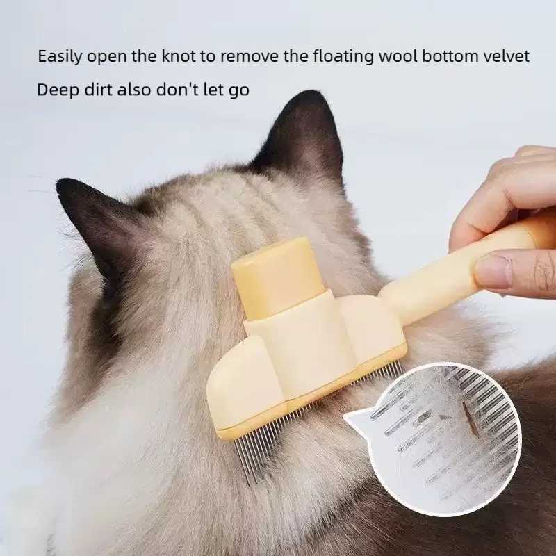 Dog Comb One Button Dogs Brush Self-cleaning Cat Brush Massage Combs for Dog Grooming Brushes for Pet Products M251208 - view 5