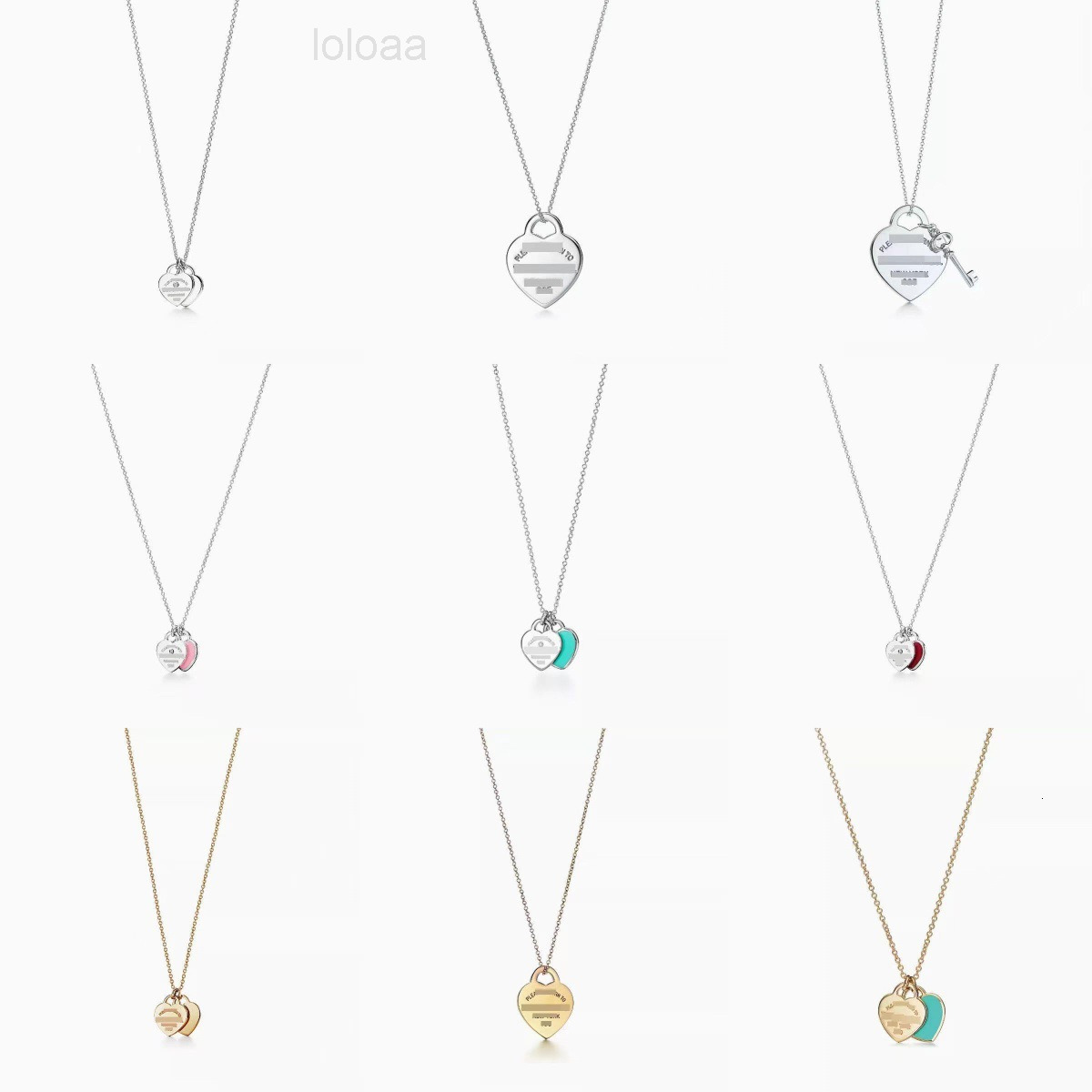 tiffamy and co necklace Designer Necklace Jewelry for Women Diamond Heart Metal Chain Letter Necklace Classic Heart-Shaped Necklace tiffamy tiffanyx tiffanys 645