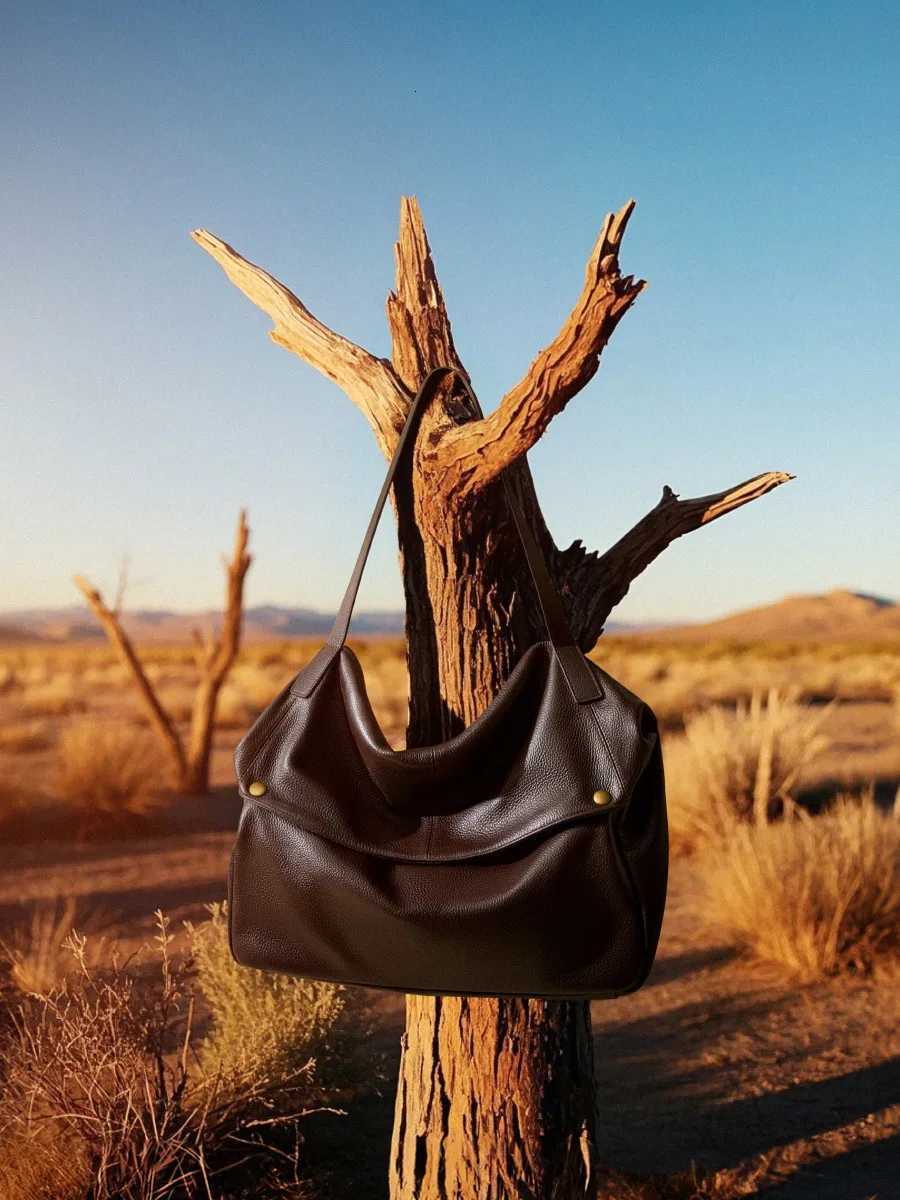 2025 New large capacity Women shoulder bag genuine leather Europe style soft Pitot Bag simple casual womens bag tote Hnadbag C251208