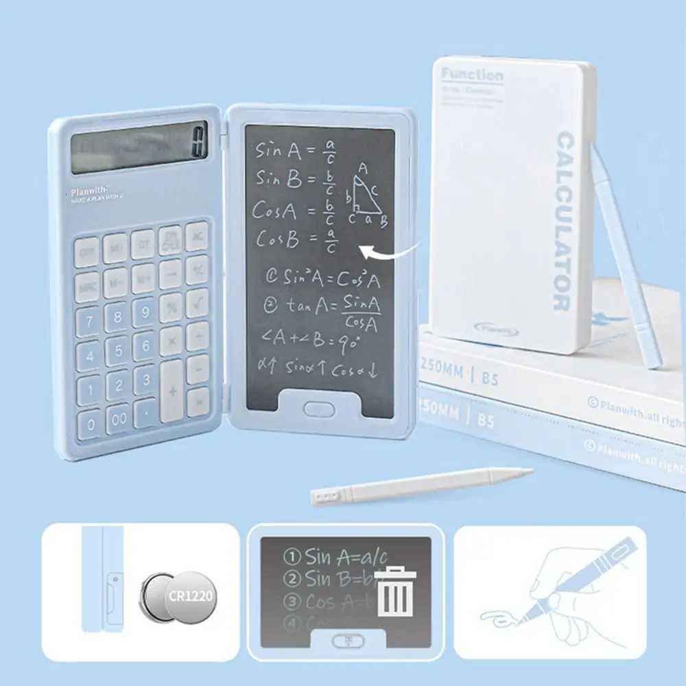 Usef Cute Foldable Calcator LCD Display Practical Mini Finance Calcator LCD Notepad Portable Student Calcator He Use H251208