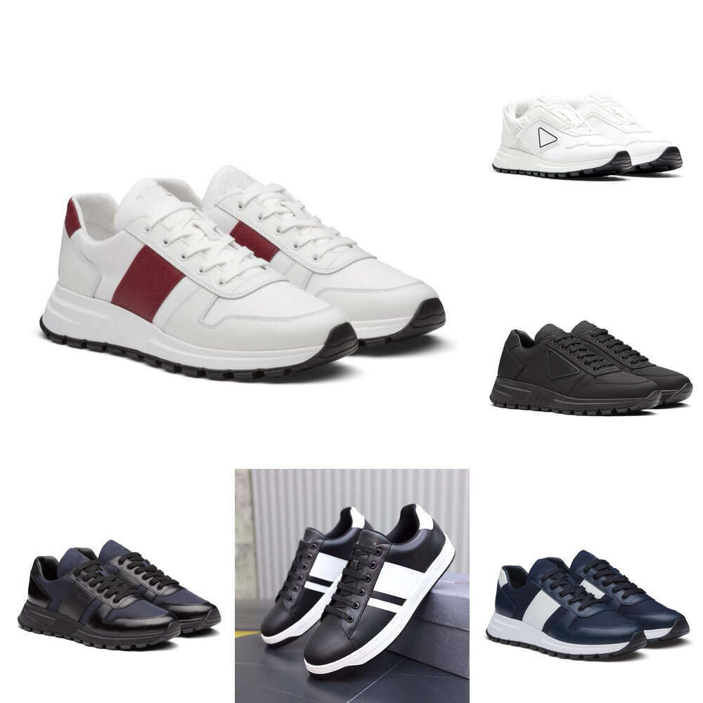 luxury casual stylish prax 1 sneakers shoes designer mens shoe nylon brushed leather men knit fabric runner mesh trainers man outdoor walking running sport trainers