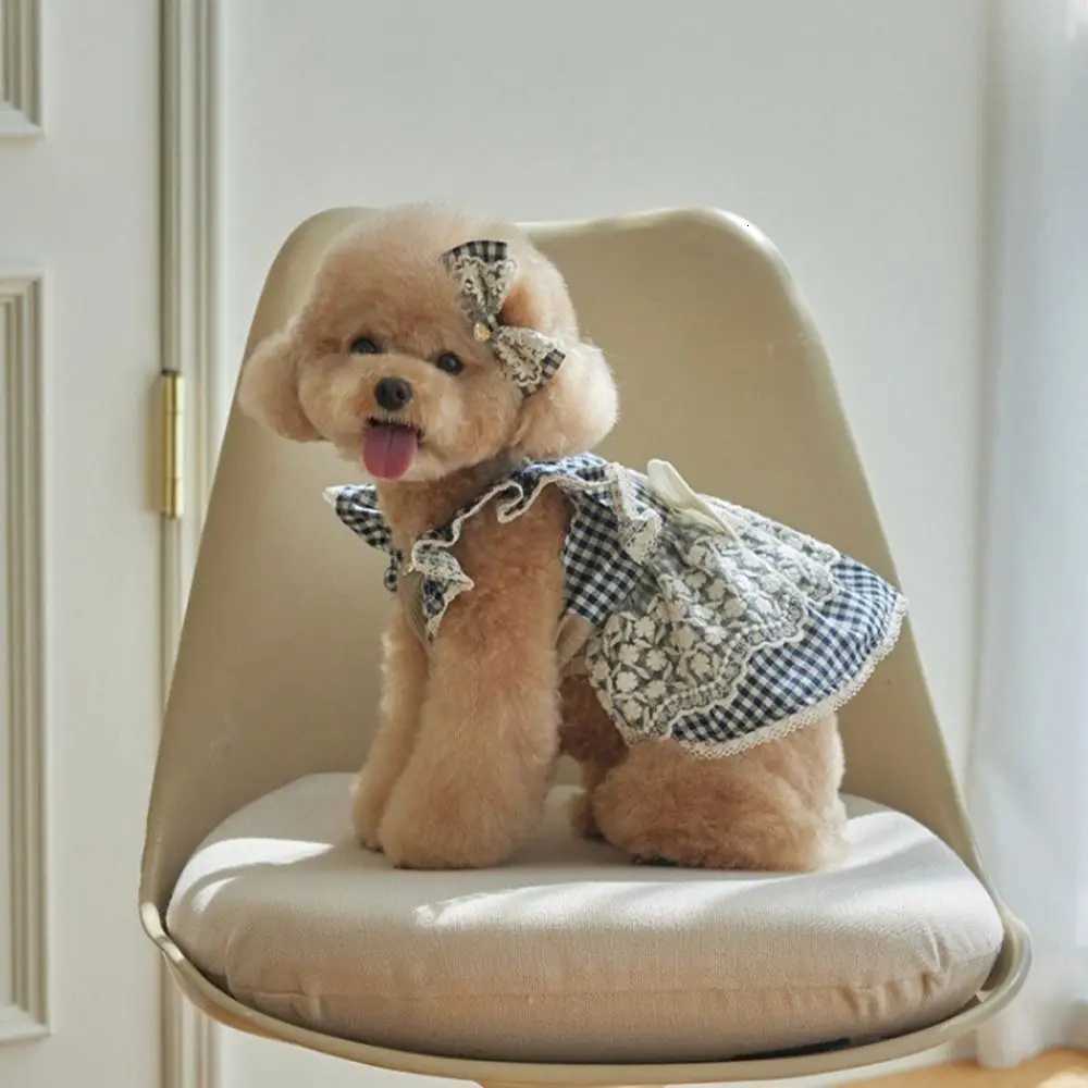 Pet Supplies Cotton Dog Vest Flying Sleeve Cute Cat Princess Skirt Soft Lace Pet Clothes Autumn M251208