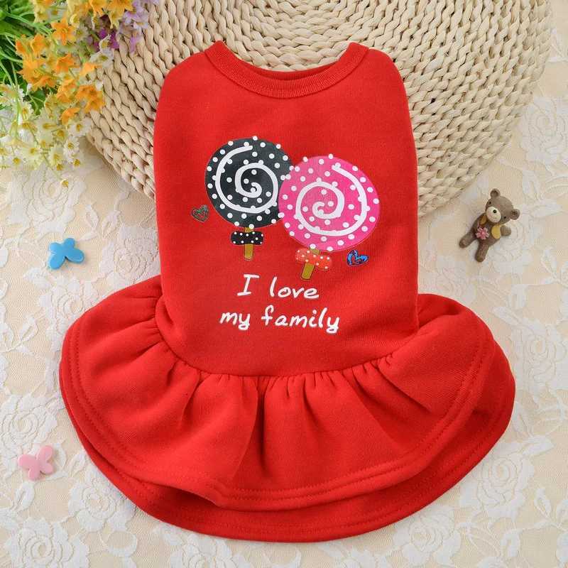 Teddy Dog Skirt Pet Clothes Dog Dresses for Small Dogs Cotton Puppy Cat Dress Christmas Princess Costume Chihuahua Pets Clothing M251208