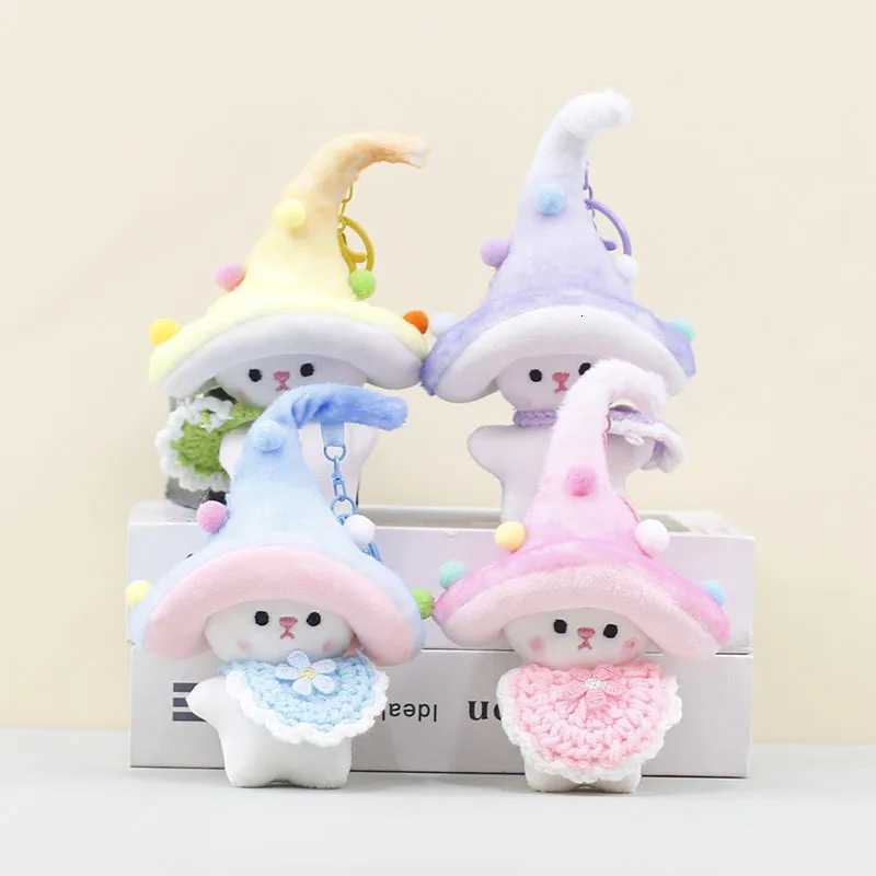 Cute Mushroom Elf Plush Keychain Charm Kawaii Soft Stuffed Animal Doll Pendant for Bag Backpack Luggage Car Key Women Girls GiftXJ251208