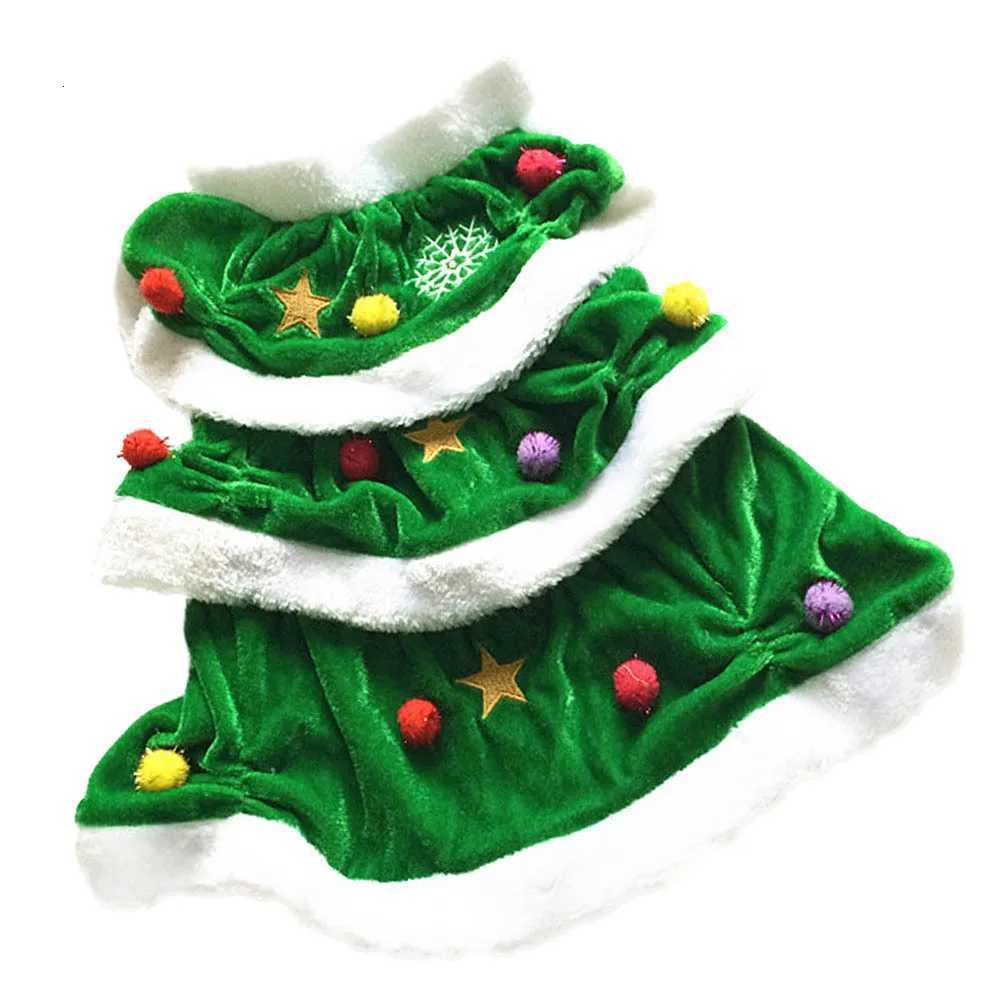Christmas Tree Shaped Dog Costume Size S Green Comfortable Warm Hoodie Dress Pet Dress for Christmas Festival Party M251208