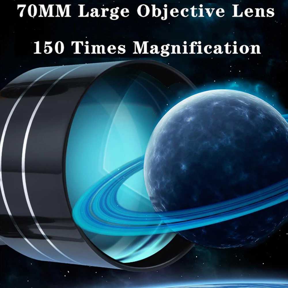 Visionking 150X HD 70300 Astronical Telescope Professional Kids Refractor Moon Observation Stargazing Birdwatching Monocar C251208