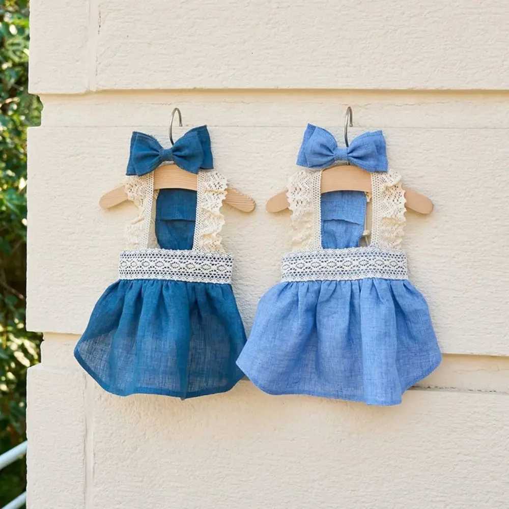 Fashion Lace Pet Lace Denim Dress Soft Thin Dog Vest Breathable Comfortable Cat Princess Skirt Puppy M251208