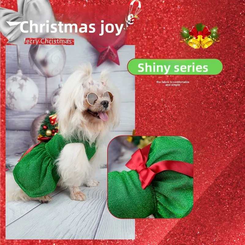Christmas Dog Dress Skirt Pet Clothes Sparkling Starry Sky Series Christmas Dresses for Puppy Pullover Festive New Year Dress Up M251208