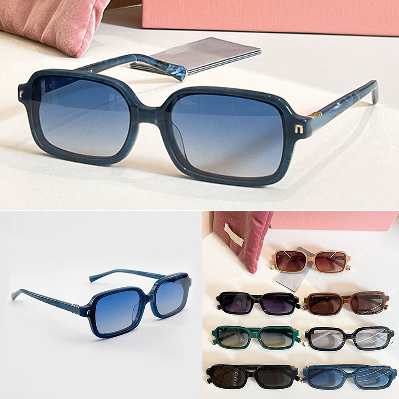Summer Popular SMU 72 Ladies Sunglasses Fashion Designer Stylish Outdoor Style UV400 Anti Ultraviolet Retro Platerectangular Narrow Frame Glasses With Box