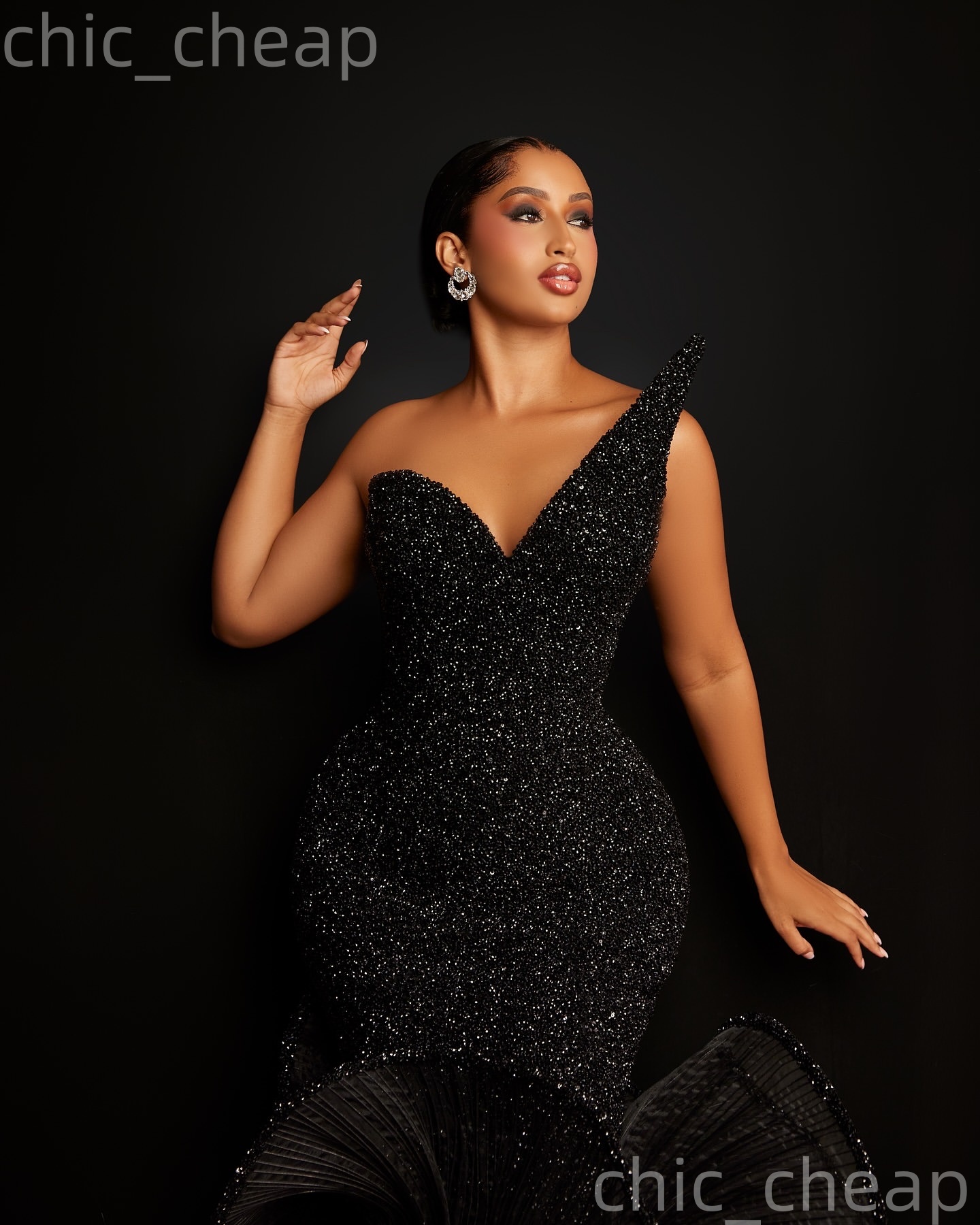 Aso Ebi Black Mermaid Prom Dresses 2026 Sweetheart Sequined Stylish Evening Formal Party Second Birthday Engagement Gowns Plus Size Dress For Special 