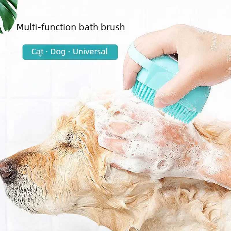 Popular pet dog silicone bath brush cleaning care bath massage brush safe and comfortable pet comb M251208 - view 5