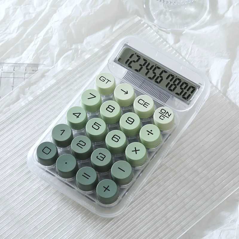 Transparent Gradient Large Button Calcator Large Screen Electronic 10 Digit Suitable for Student Business Use H251208