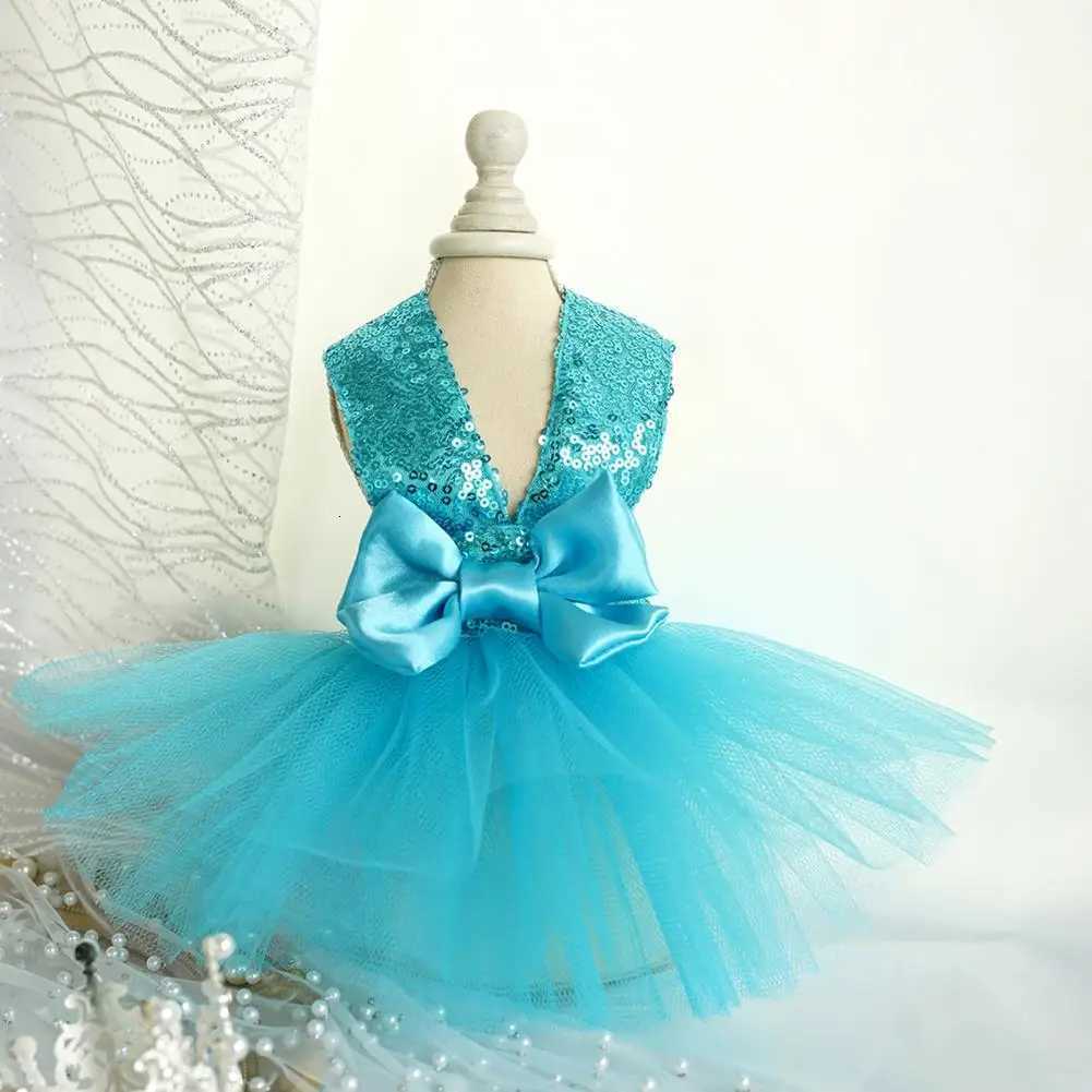 Beautiful Pet Dress Comfortable York Clothes Pet Cat Dress Big Bowknot Polyester Puppy Wedding Dress Party Wear M251208