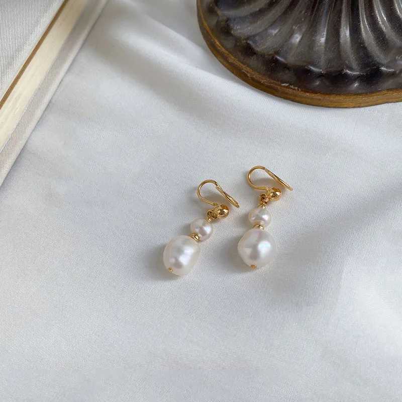 Irregular Baroque Pearl Drop Ear Clip For Women Wedding Birthday Party Temperament Jewelry Gifts for Mom Girls J251208