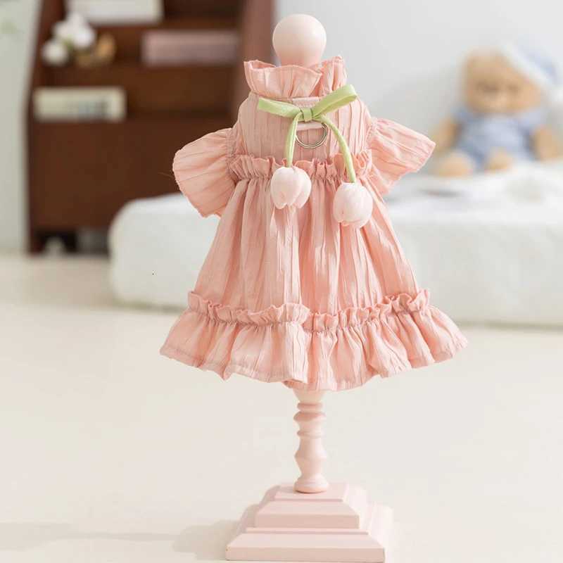 Summer Pet Tulip Pleated Dress Pet Clothing Dog Cat Princess Style Dresses Small Medium Puppy Bichon Teddy Bear Pet Clothes M251208