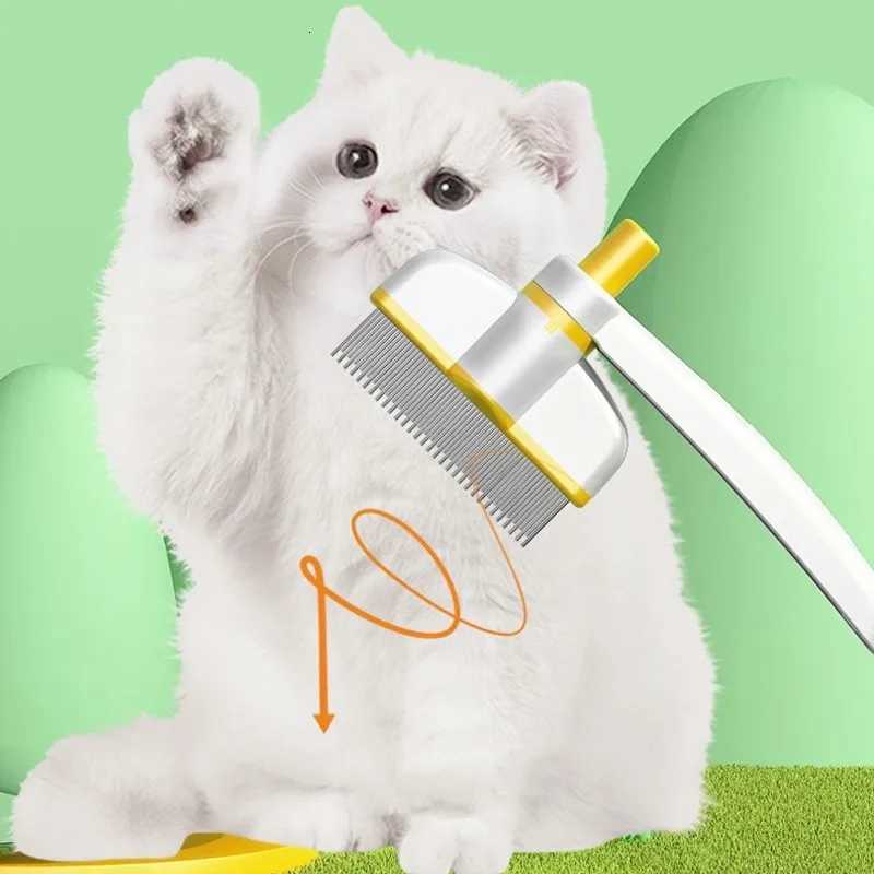 Dog Comb Adjustable Dog Brush Self-cleaning Cat Brush Massage Dogs Comb Pet Grooming Automatic Dogs Hair Combs M251208 - view 4