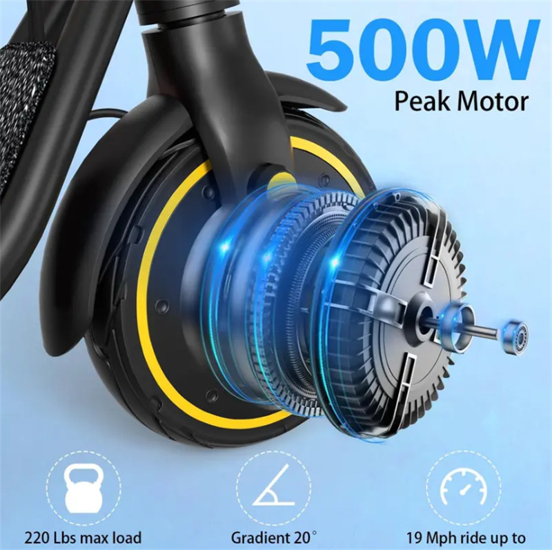 New X8 Pro 500W Electric Scooter for Adults 19MPH 36V 10.4AH Folding Commute Off Road Electric Scooter 30 Miles Range E-Scooter