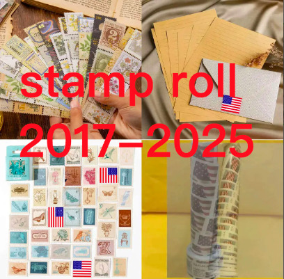 best wholesale 2017-2025 Round Stamp us Personalized your own Customized postage ink Stamp roll Custom Self Inking Stamp 250530