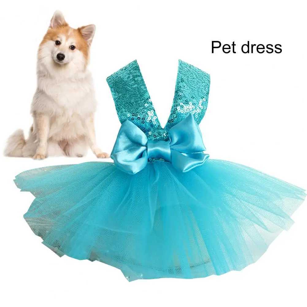 Beautiful Pet Dress Comfortable York Clothes Pet Cat Dress Big Bowknot Polyester Puppy Wedding Dress Party Wear M251208